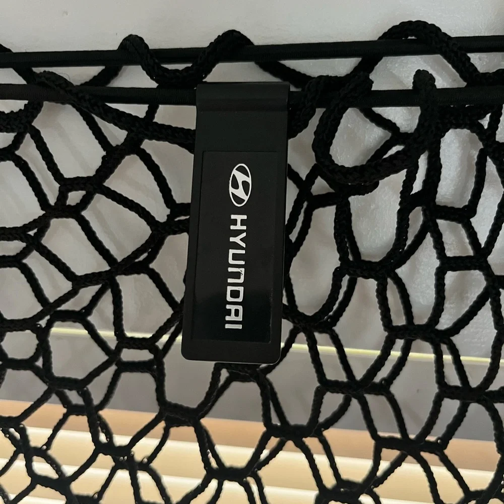 Hyundai Trunk Cargo Net Black Mesh Stretch Bungee Car Storage